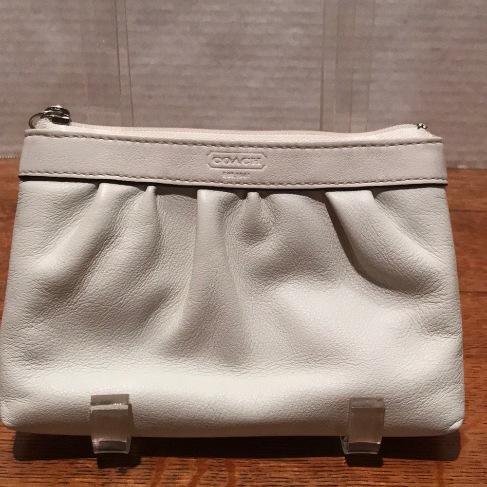Coach Small Off-White Leather Pouch